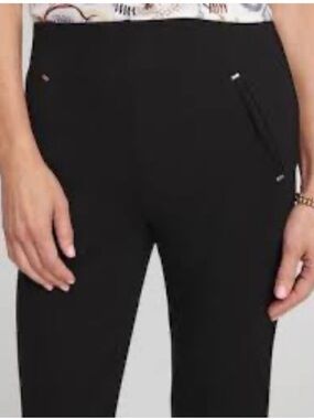 Chico's Black Straight-Leg Pull-On Ponte Pants